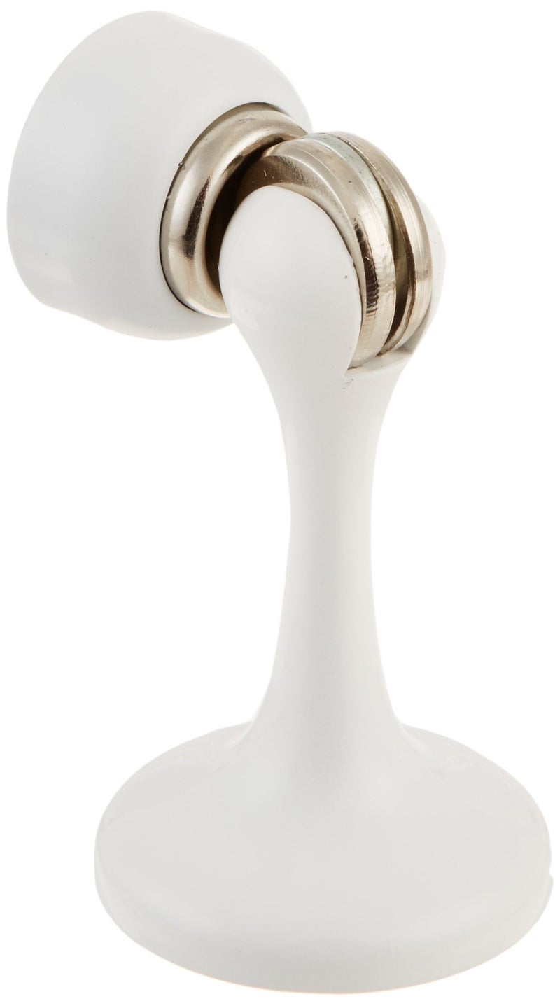 SOSS Zinc Magnetic Door Stop with Hidden Screw Mounts, White Exterior Finish, MDHBWH-HS, 7 x 1 inches - Image 1